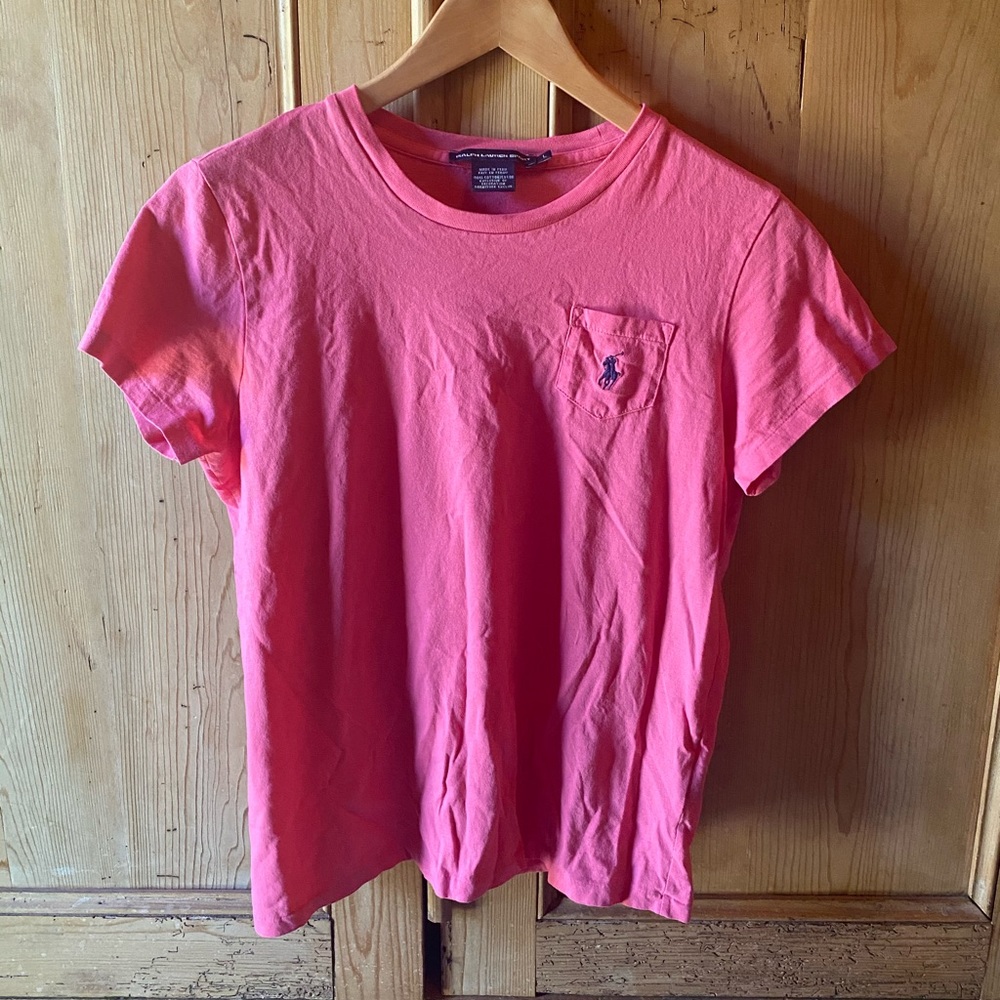 Pink Crewneck Ralph Lauren Sport Tee
